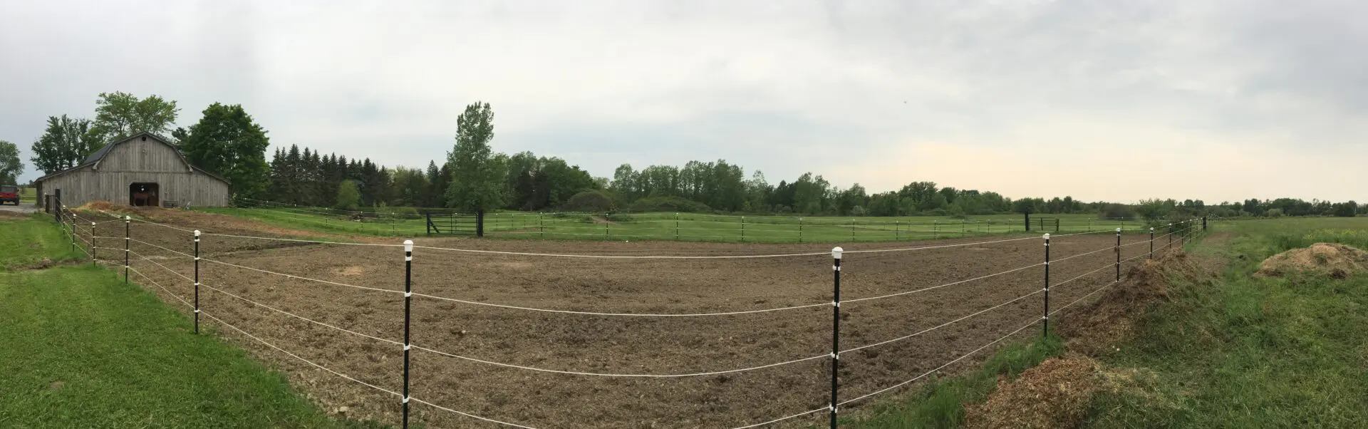 Cleaned Area Inside Fence for Horses