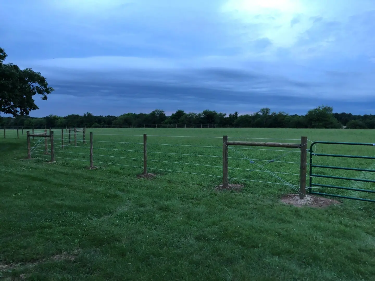 Iron Gate and Wooden Fence for Horses