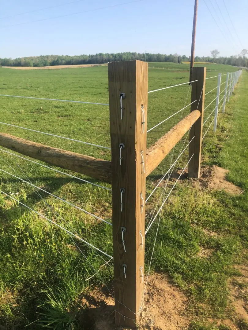 Wooden Fence and Wire, View from Corner