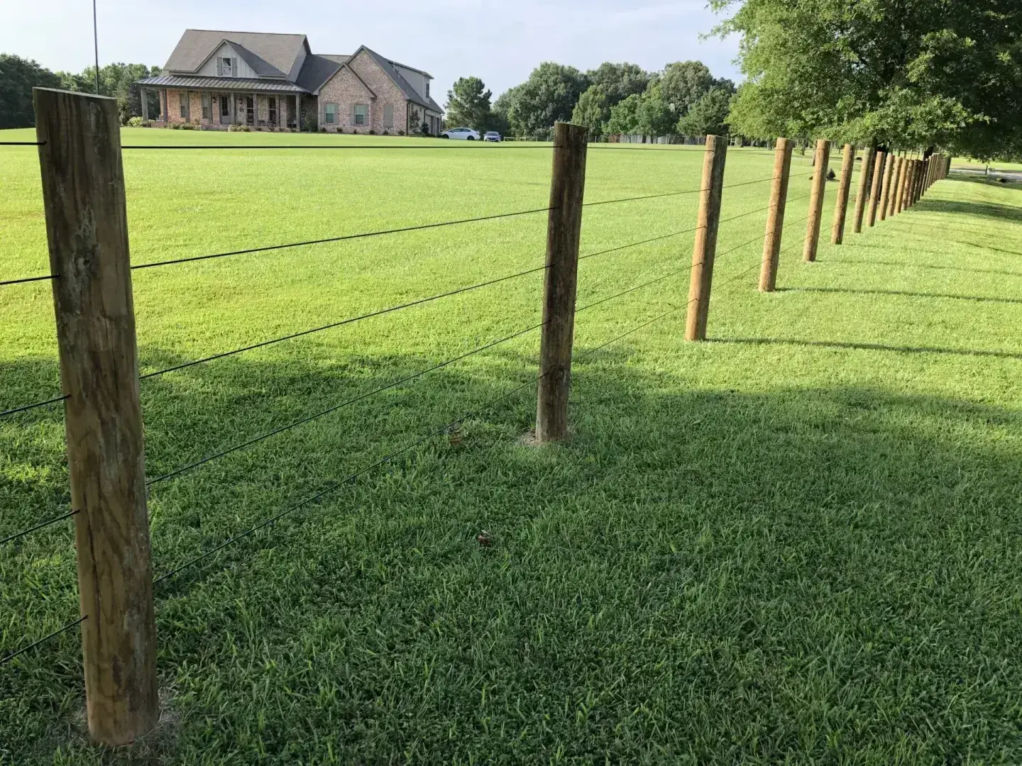 A beautiful field with fencing system